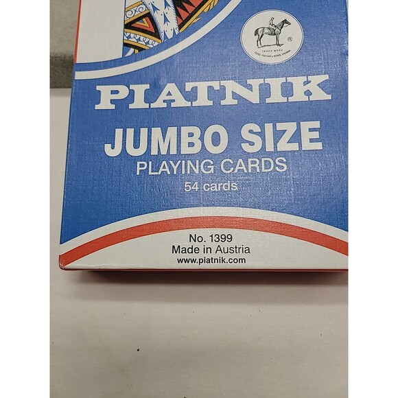Piatnik Vienna Austria Vintage Giant Size Playing Cards 5" x 7.25" 54 Cards - Picture 3 of 9